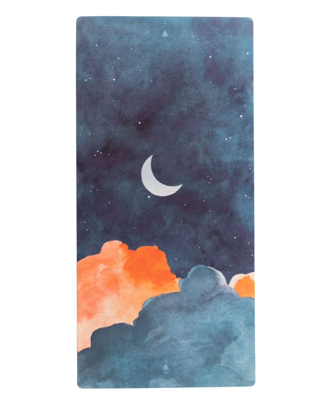 Kinder Yogamatte von MALA im Design Night Sky mit Mond und Wolken in Wasserfarben