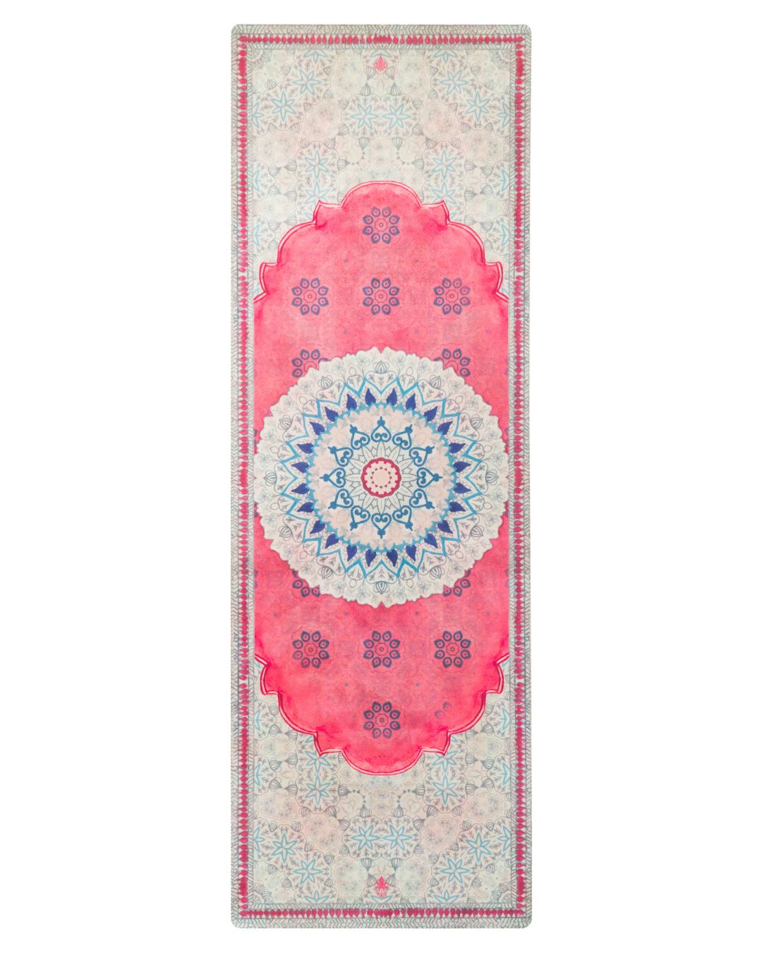 2-in-1-Yogamatte und Handtuch von MALA Yoga im Design Flying Carpet. Yogamatte mit Mandala Muster. 