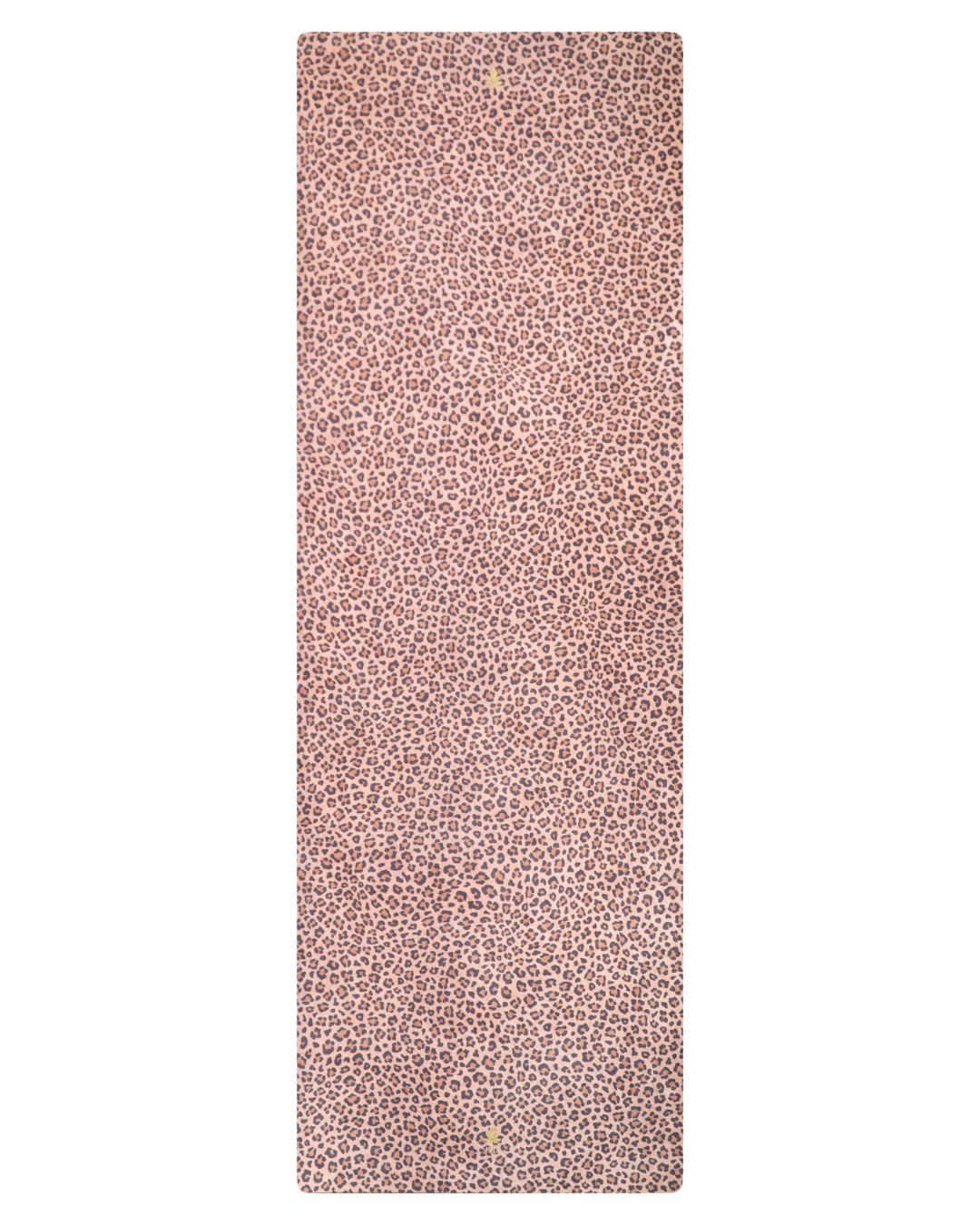 2-in-1-Yogamatte und Handtuch von MALA Yoga im Design Honey Leopard in warmen Farben.