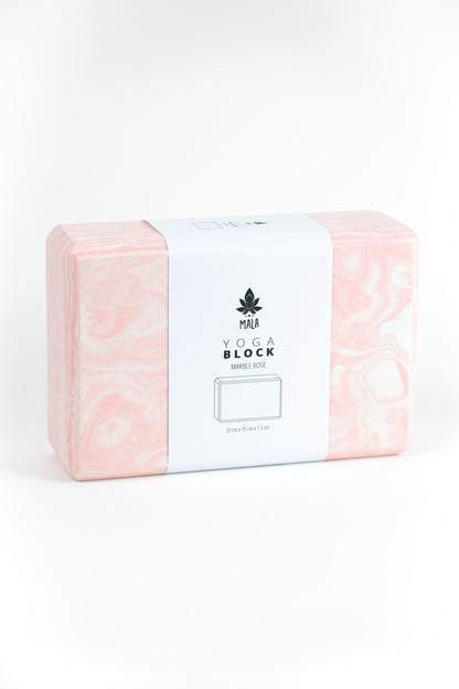 Yoga Block Marble Rose