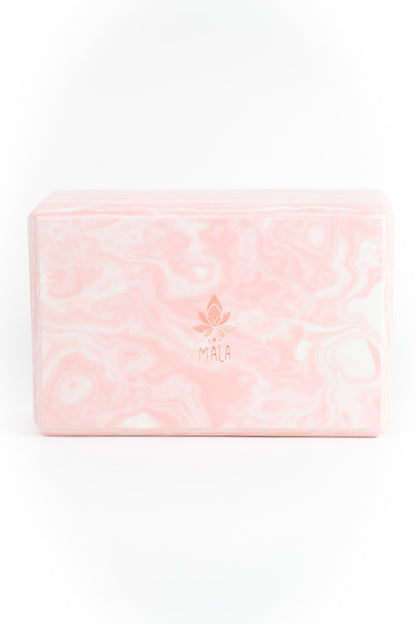 Yoga Block Marble Rose