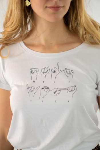 Mala Women's T-Shirt <strong>Sign Language</strong> Weiß